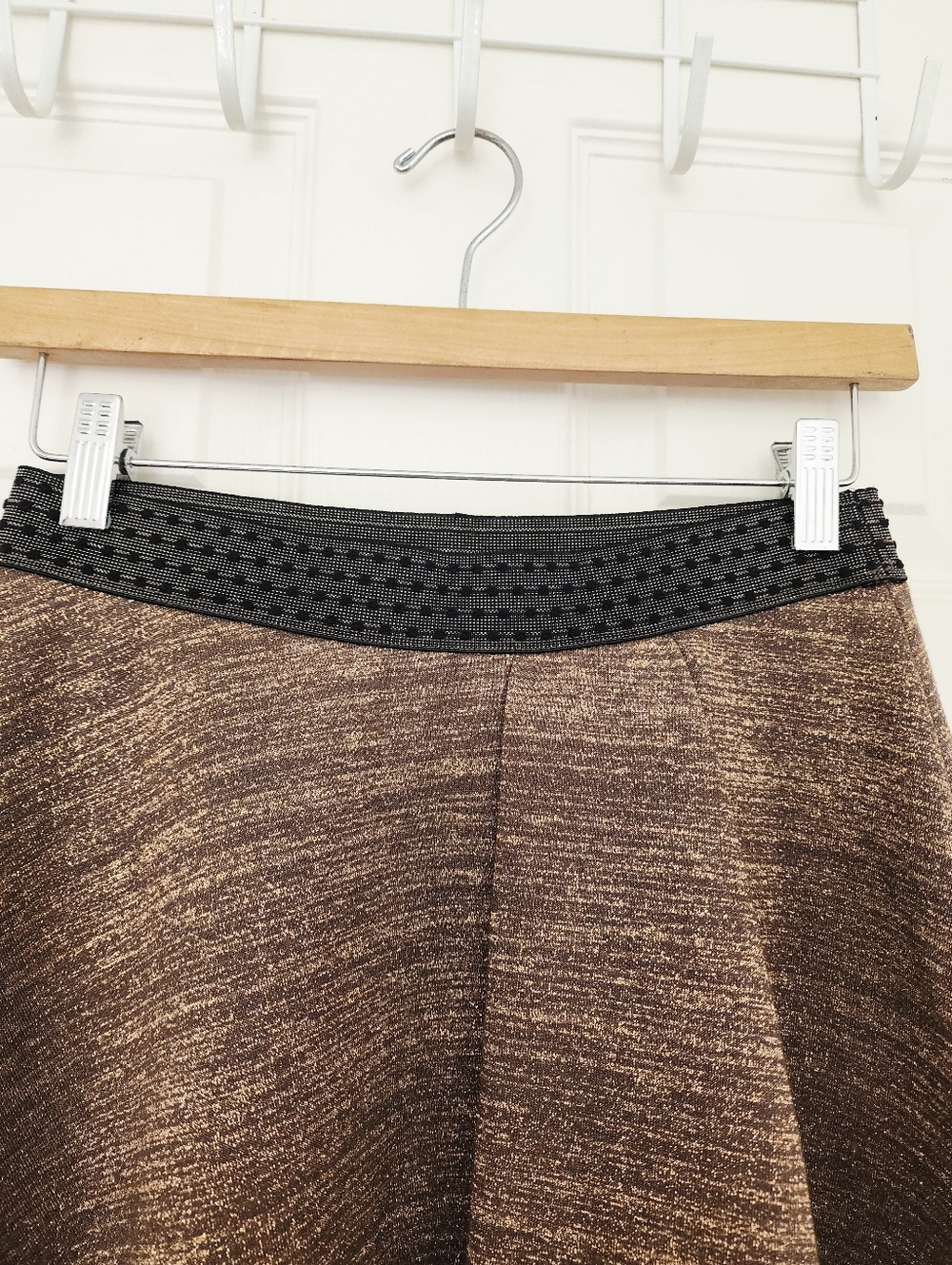Anthropologie HD In Paris Skirt Metallic Gold High Low Pull-On Skirt Twee XSmall - Picture 3 of 5